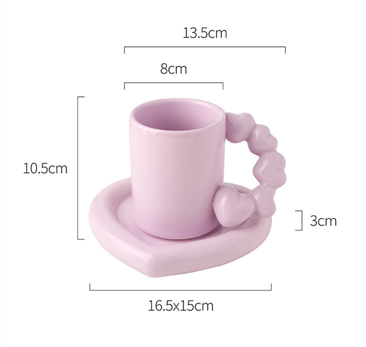 Mug Ceramic Coffee Cup And Saucer Set