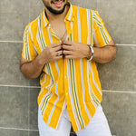 Men's Vintage Summer Shirt Striped - Heritage cosmetics and beauty care