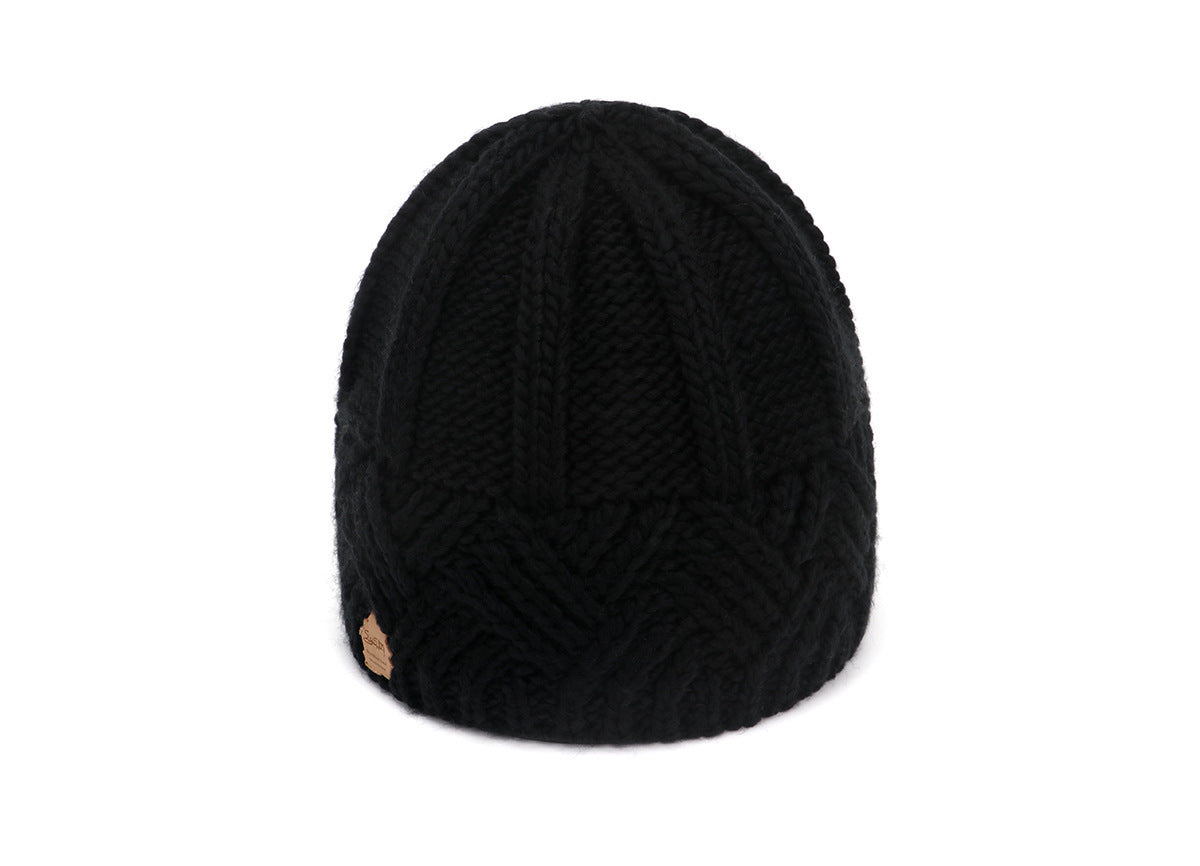 Autumn And Winter Outdoor Plus Velvet Warm Knitted Woolen Hat - Heritage cosmetics and beauty care