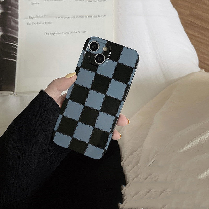 Checkerboard Silicone Mobile Phone Case Anti-falling Heritage cosmetics and beauty care