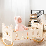 ROBOTIME Doll Crib Wooden Baby Doll Cradle Doll Bed Doll Furniture Accessories Doll Rocking Cradle With Bedding For 18 Inch Dolls - Heritage cosmetics and beauty care