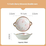 Binaural Soup Household Vintage Noodle Bowl Ramen Ceramic Big Soup Basin Tableware - Heritage cosmetics and beauty care