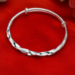 Men's And Women's Fashion Personalized Twist Sterling Silver Bracelets - Heritage cosmetics and beauty care