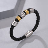 Selling Stainless Steel Men's Leather Bracelets Simple And Versatile Punk Bracelets Men's Jewelry And Bracelets - Heritage cosmetics and beauty care