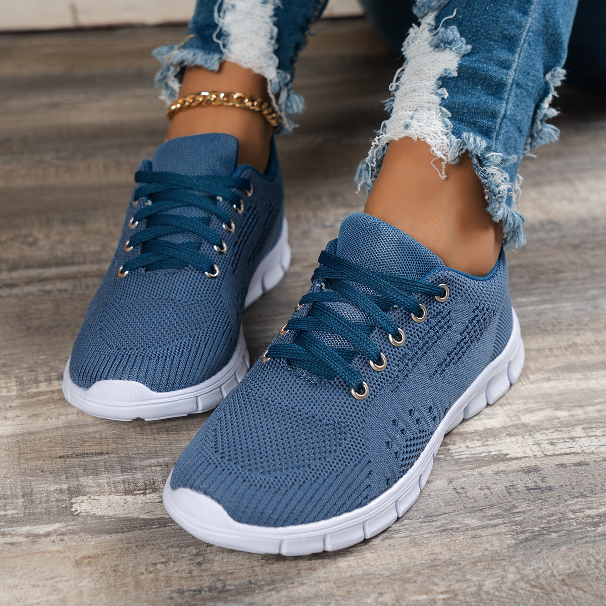 Fashion Blue Running Soft Bottom Comfortable Women's Shoes Heritage cosmetics and beauty care