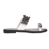 Summer Flat-heel All-over-toe Rhinestone Sandals Sandals - Heritage cosmetics and beauty care