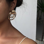 Earring Jewelry Gold Multi-layer Metal Irregular Earrings - Heritage cosmetics and beauty care