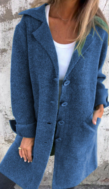 Cardigan Single-breasted Mid-length Coat - Heritage cosmetics and beauty care