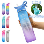 Water Bottle Scrub Bounce Cover Straw Space Cup Sports Water Bottle - Heritage cosmetics and beauty care