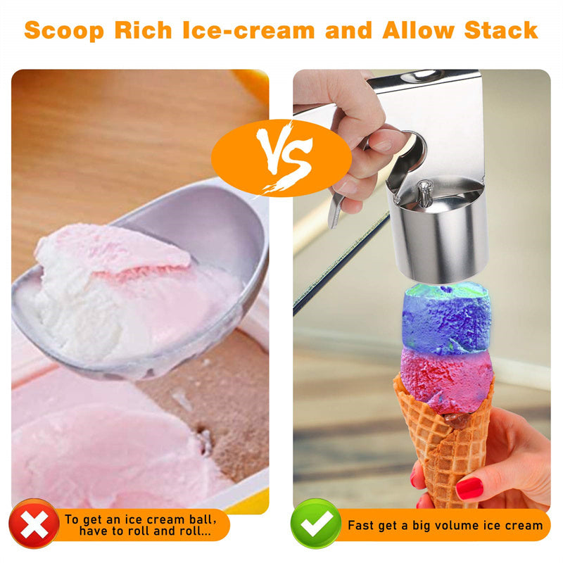 Big Ice Cream Scoop With Spring-powered Trigger Big Volume Scoop Old Fashion Style Scoop Nostalgic Scoop Easy To Clean Kitchen Gadgets - Heritage cosmetics and beauty care