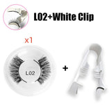 Magnetic Glue-free Magnetic Suction False Eyelashes Suit With Clip One-pair Package Reusable - Heritage cosmetics and beauty care