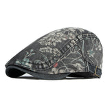 Denim Hat Advance Hats Flower Printed All-matching Peaked Cap - Heritage cosmetics and beauty care