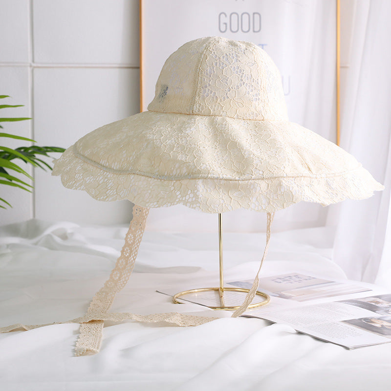 Summer Lace Up Sun Hat Seaside Beach  Protection - Heritage cosmetics and beauty care