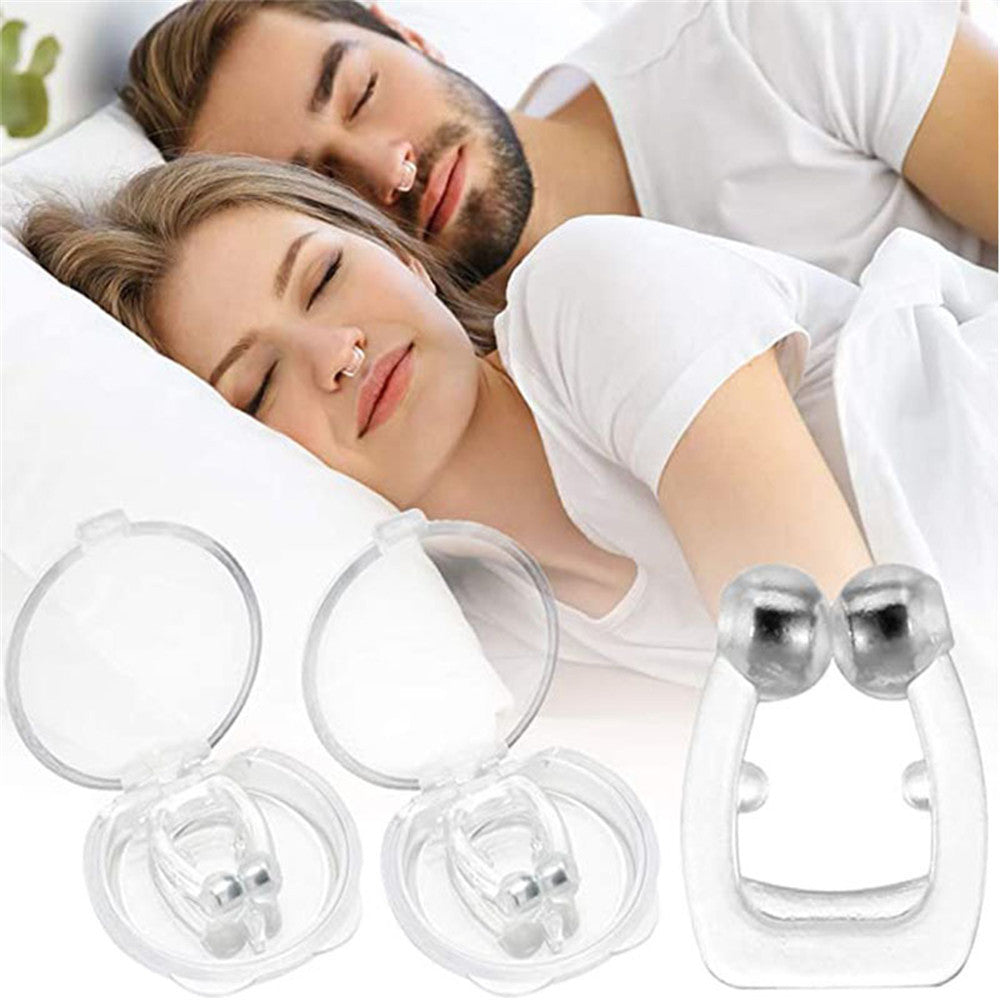 Silicone Magnetic Anti Snore Stop Snoring Nose Clip Sleep Tray Sleeping Aid Apnea Guard Night Device - Heritage cosmetics and beauty care