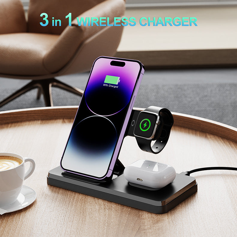 Folding Bracket Multifunctional Three-in-one Wireless Charger Heritage cosmetics and beauty care