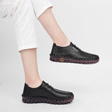 Women Loafers Shoes Soft Leather Flats - Heritage cosmetics and beauty care