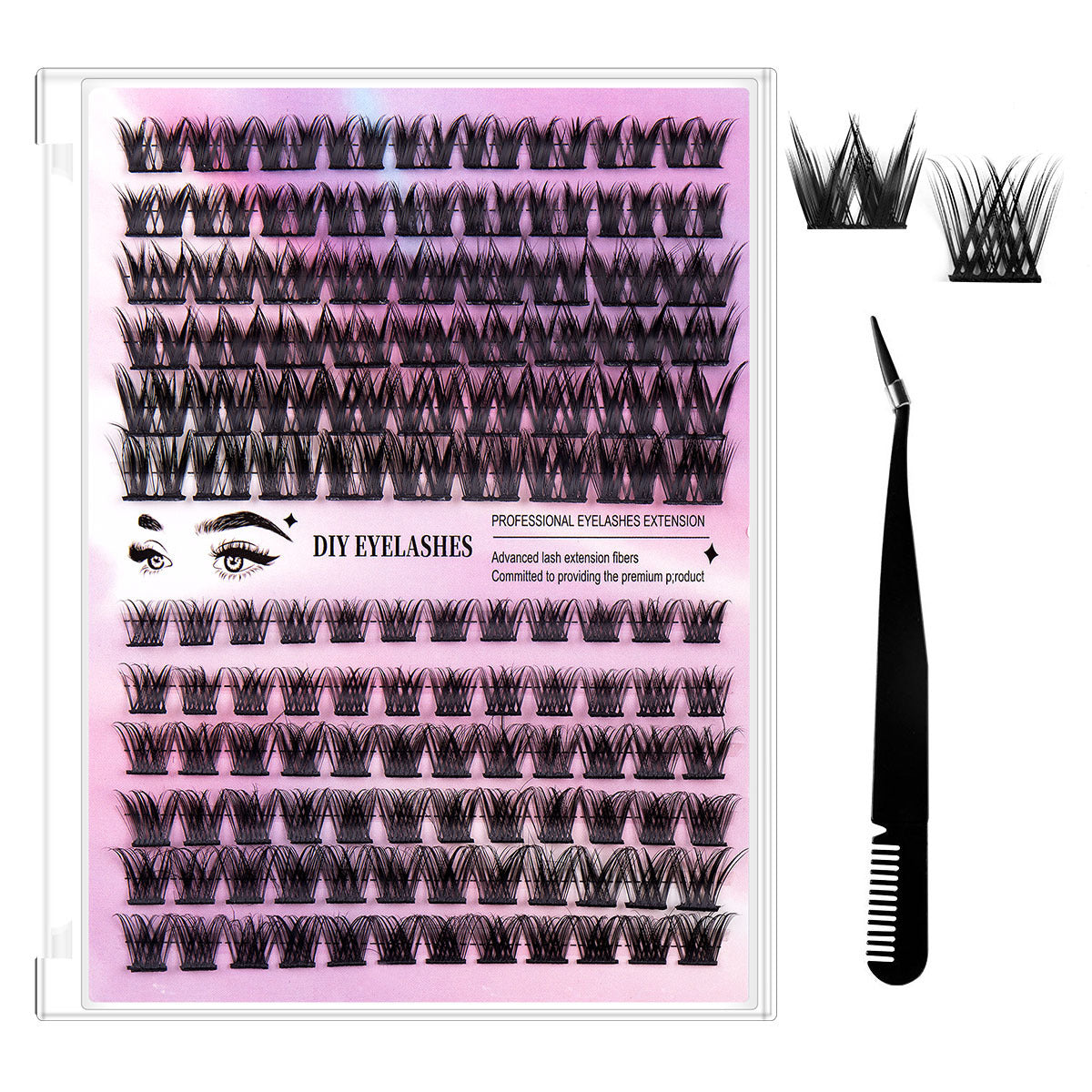 Segmented Hairy Fishtail Wheat Lazy Trilogy False Eyelashes - Heritage cosmetics and beauty care