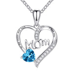 Mom Heart-shaped Diamond-studded Necklace Mother's Day Gift Necklace - Heritage cosmetics and beauty care