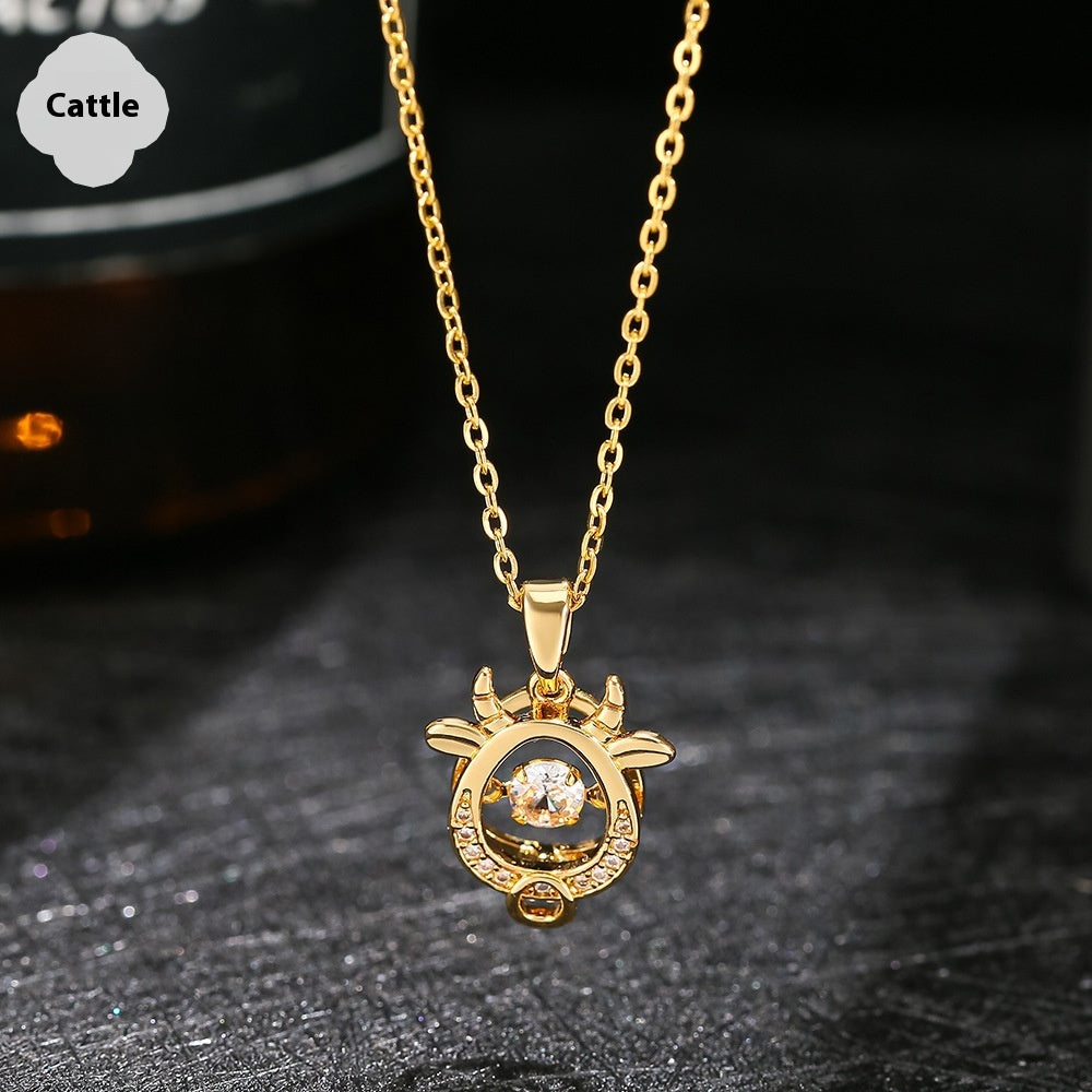 Ins Zodiac Smart Necklace Micro-inlaid - Heritage cosmetics and beauty care