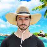 Breathable Mesh Big Brim Straw Hat Men's Outdoor Sun Protection - Heritage cosmetics and beauty care