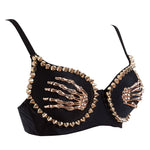 Women Nightclub Black Finger Bra - Heritage cosmetics and beauty care