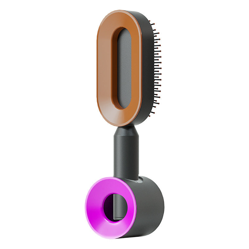 Self Cleaning Hair Brush For Women One-key Cleaning Hair Loss Airbag Massage Scalp Comb Anti-Static Hairbrush - Heritage cosmetics and beauty care