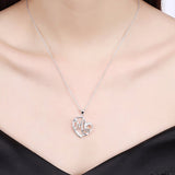 Rhinestone Letter Mom Heart Pendant Necklaces For Mother - Heritage cosmetics and beauty care