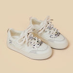 Casual Women's White Low-top Sneakers - Heritage cosmetics and beauty care