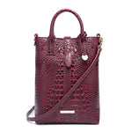 Women's Retro Multi-color Concave-convex Crocodile Pattern Shoulder Bag Heritage cosmetics and beauty care