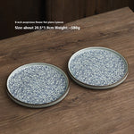 Underglaze Hotel Tableware Ceramic Barbecue Plate - Heritage cosmetics and beauty care