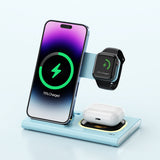 3 IN 1 15W Wireless Charging Charger Magnetic Desktop Night Light Iwatch Fast Charging Stand Gift Customization Heritage cosmetics and beauty care