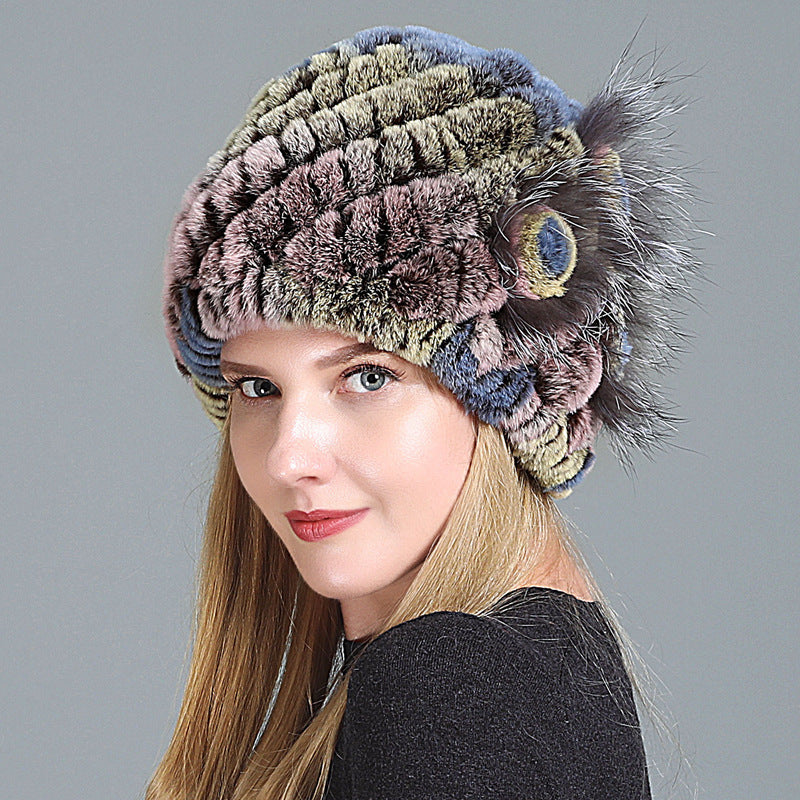 European And American Women's Fur Knitted Hats - Heritage cosmetics and beauty care