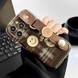 Brown Leopard Print Leather Wristband Machine Phone Case Heritage cosmetics and beauty care