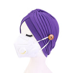 Epidemic Prevention Supplies Ladies Masks Hats Anti-Strangle Headbands Button Headbands - Heritage cosmetics and beauty care