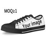 A Custom Pattern Low Shoes With Black Bottom Men's And Women's Canvas Shoes Student Casual Sneakers - Heritage cosmetics and beauty care