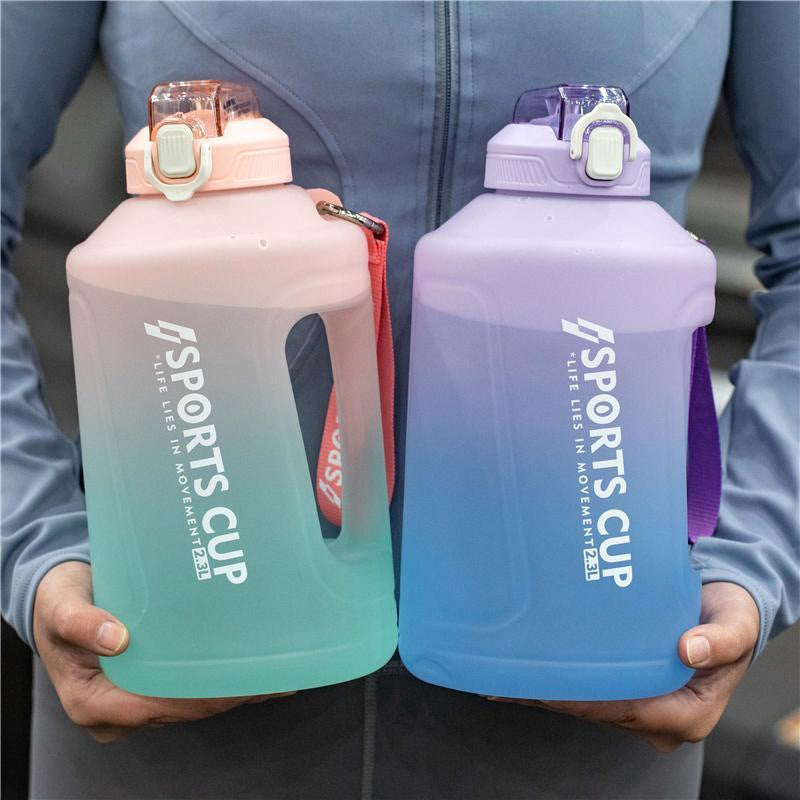 Extra Large Capacity  Cup With Straw Fitness Sports Water Bottle Fitness Big Bottles - Heritage cosmetics and beauty care