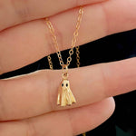 18K Gold & Small Plated Ghost Ghost Pendant Necklace - Heritage cosmetics and beauty care