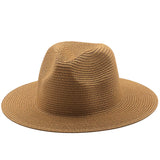 Large-Brimmed Straw Hat Men'S And Women'S Beach Jazz Hats - Heritage cosmetics and beauty care