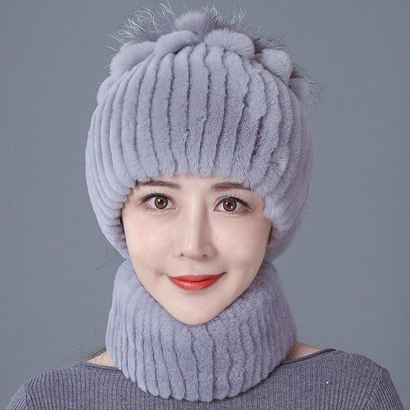 Fashion Thickened Ear Protection Flower Wool Hat - Heritage cosmetics and beauty care