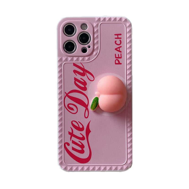 Compatible with Apple, Compatible with Apple , Japanese Three-Dimensional Pinch Powder Peach Apple Xsmax Mobile Phone Case Xr Suitable For IPhone11pro Heritage cosmetics and beauty care