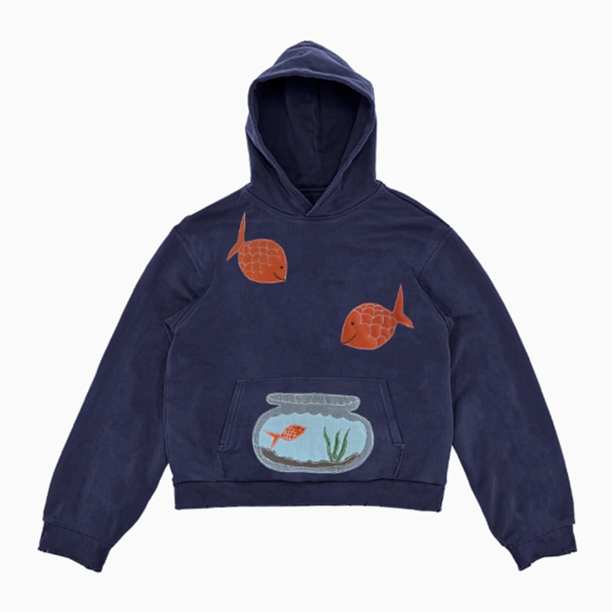 Goldfish Patchwork Versatile Trendy Street  Hooded Sweatshirt