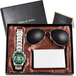 Quartz Watch Sunglasses Suit Men - Heritage cosmetics and beauty care