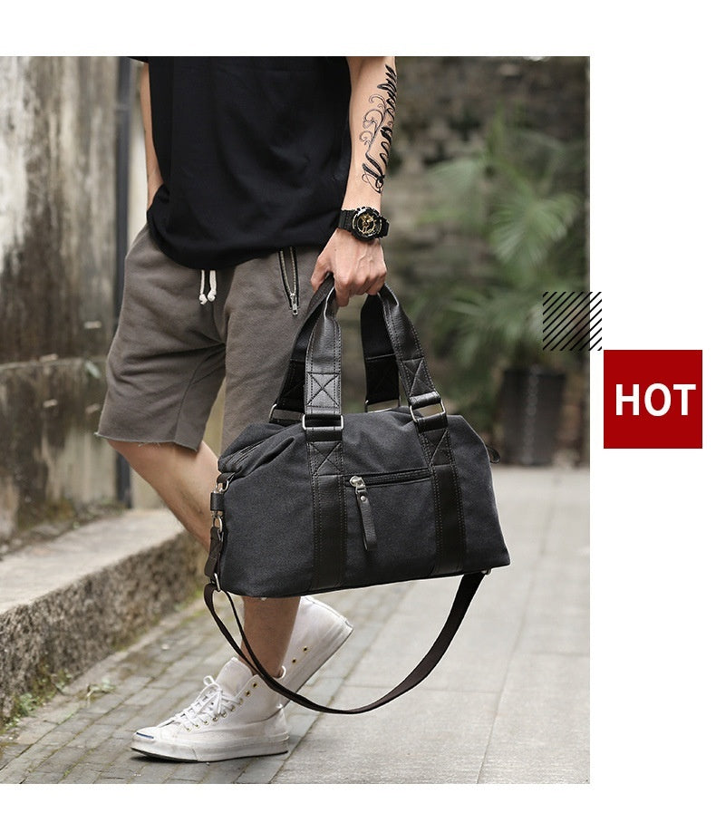 Fashion Men's Retro Canvas Out Luggage Business Travel Handbag - Heritage cosmetics and beauty care