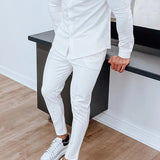 Autumn And Winter Men's Long-sleeve Shirt Lengthened Blouse And Pants - Heritage cosmetics and beauty care