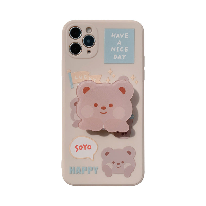 Fashion Cute Stand Cartoon Suitable For Frosted Silicone Phone Case Heritage cosmetics and beauty care