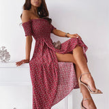 Women's Printed Split Gown Dress - Heritage cosmetics and beauty care