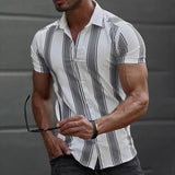 Men's Vintage Summer Shirt Striped - Heritage cosmetics and beauty care