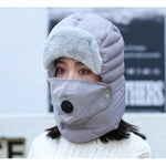 Women's Hat Cold-proof Hat Cycling Ear Protection Thickened Cold-proof Warm Cotton Cap - Heritage cosmetics and beauty care