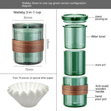 Three-in-one Hand Made Coffee Maker Suit Portable Filter Cup Heritage cosmetics and beauty care