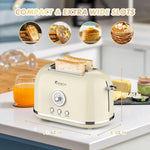 Toaster 2 Slice Retro Toaster Stainless Steel With 6 Bread Shade Settings And Bagel Cancel Defrost Reheat Function, Cute Bread Toaster With Extra Wide Slot And Removable Crumb Tray Heritage cosmetics and beauty care